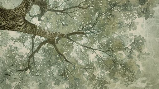 Ancient Oak Canopy From Below