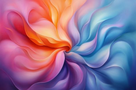 Flowing Petals in Sunset Spectrum