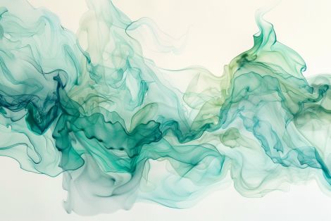 Ethereal Teal Smoke in Motion