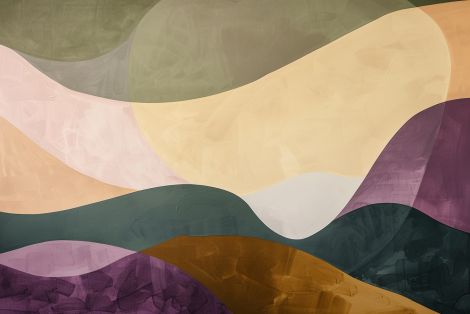 Rolling Hills in Muted Earth Tones