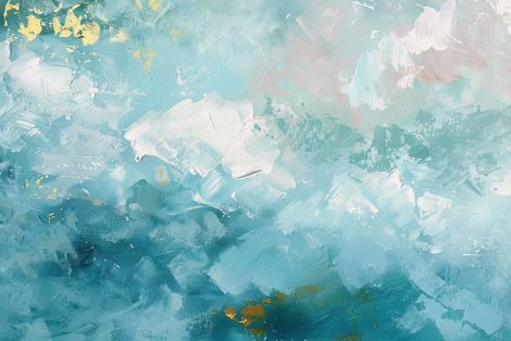 Ethereal Tides in Turquoise and Gold