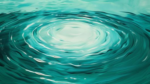 Turquoise Ripple on Still Waters