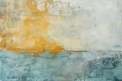 Golden Horizon Over Misty Waters