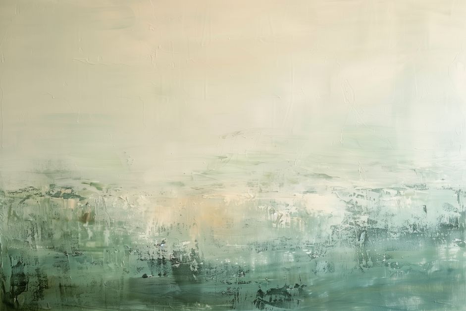 Misty Horizon in Sage and Cream