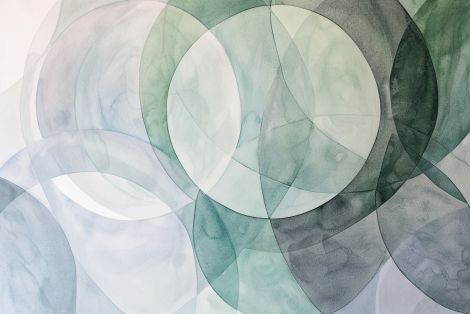 Translucent Circles in Muted Harmony