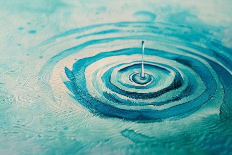 Ripple in Turquoise Still Waters