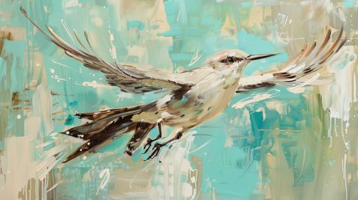 Soaring Bird in Turquoise Skies
