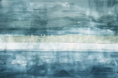 Misty Horizon in Teal Layers