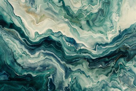 Emerald Tides of Flowing Stone