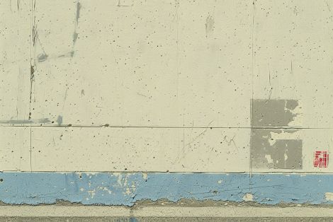 Weathered Blue Line on Concrete