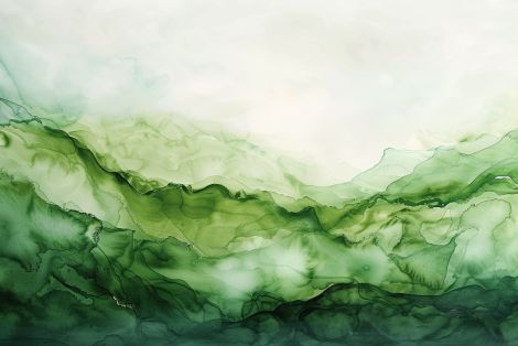 Emerald Peaks Through Morning Mist