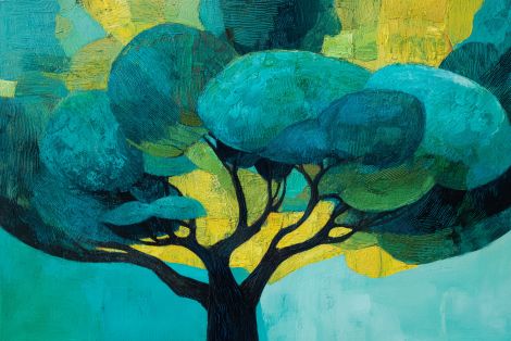 Teal Canopy in Golden Light