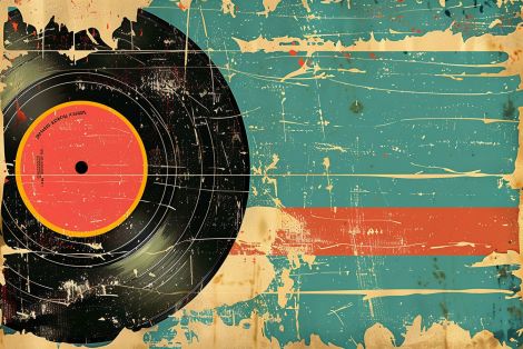 Vintage Vinyl Record Retro Grunge