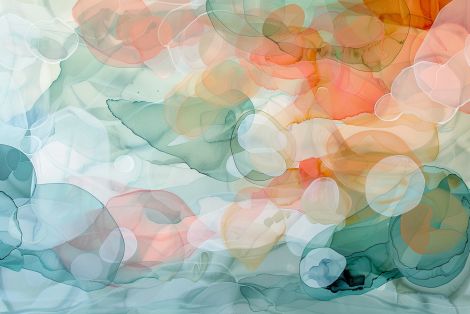 Ethereal Bubbles in Soft Watercolor