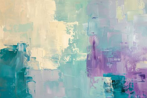 Soft Teal and Lavender Palette Layers