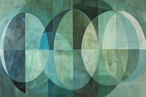 Overlapping Spheres in Emerald Haze