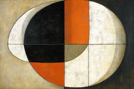 Intersecting Ovals in Earth Tones