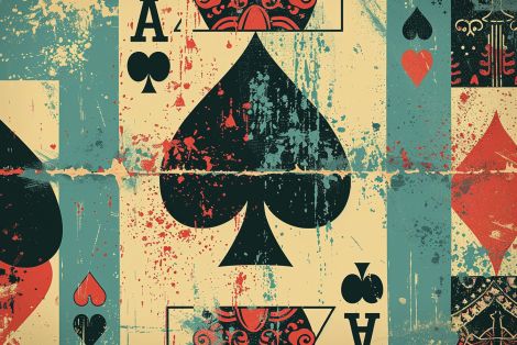 Vintage Ace of Spades Collage
