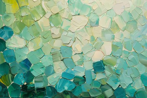 Sea Glass Mosaic in Spring Light