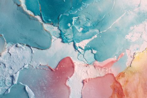 Ethereal Tides of Turquoise and Rose