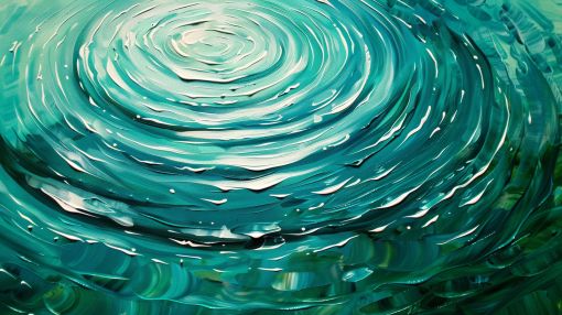 Turquoise Ripples in Still Water