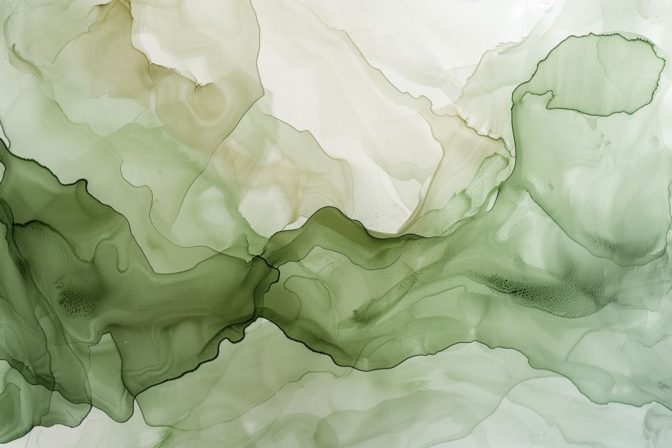Verdant Mist Through Flowing Layers