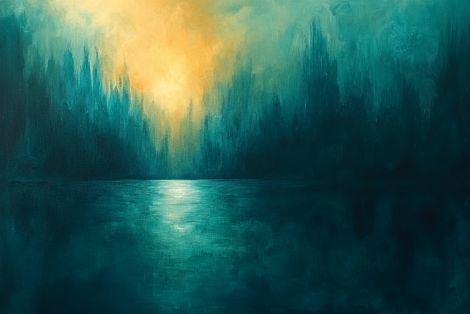 Golden Dawn Over Emerald Waters