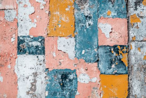 Weathered Mosaic of Faded Colors