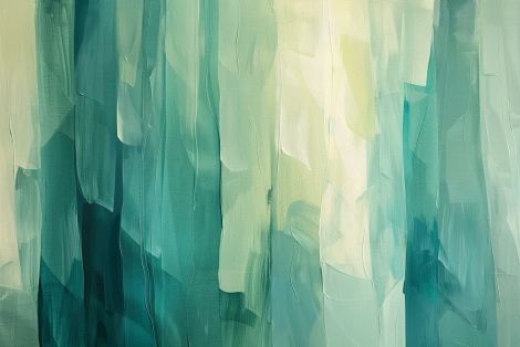 Cascading Teal Light Through Stillness
