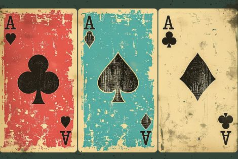 Vintage Aces Trio Grunge Collection
