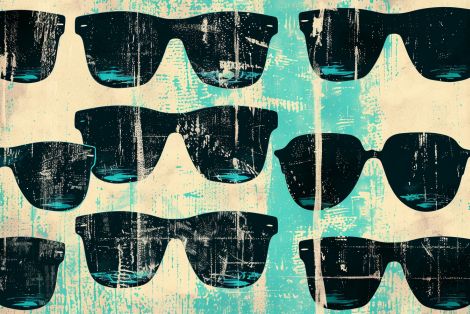 Retro Shades in Teal and Black