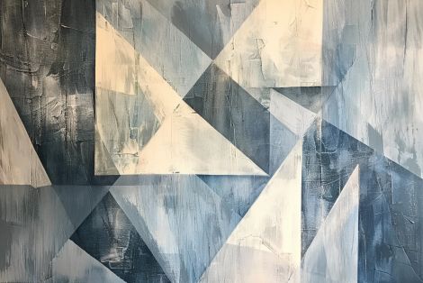 Fractured Ice in Steel Blue