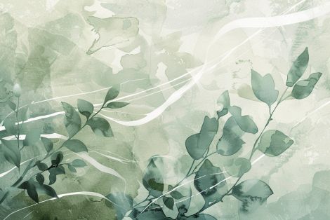 Whispered Greens in Watercolor Light
