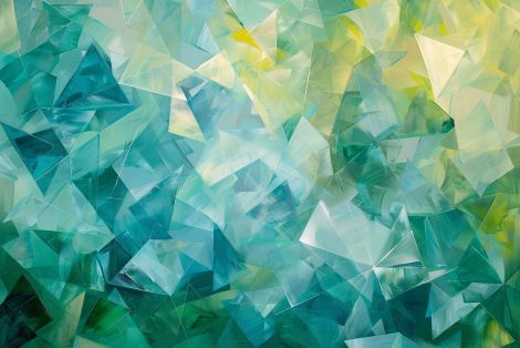 Crystalline Depths in Teal and Light