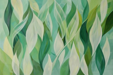 Flowing Leaves in Verdant Harmony