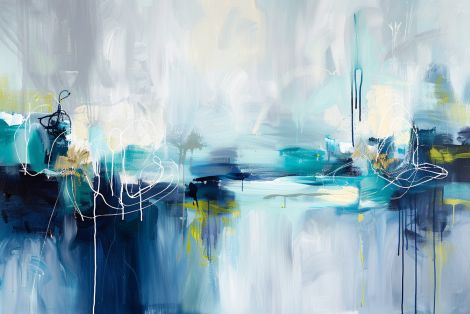 Tidal Whispers in Blue and Grey