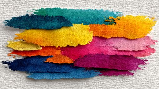 Vibrant Watercolor Strokes in Harmony