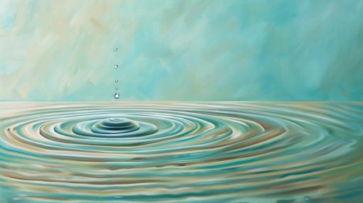 Tranquil Ripples on Still Water