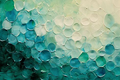 Ocean Petals in Teal and Cream