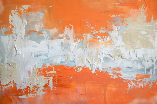 Sunlit Horizon in Orange and White