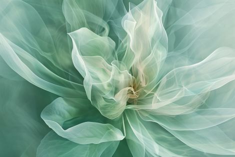 Ethereal Green Blossom in Soft Light