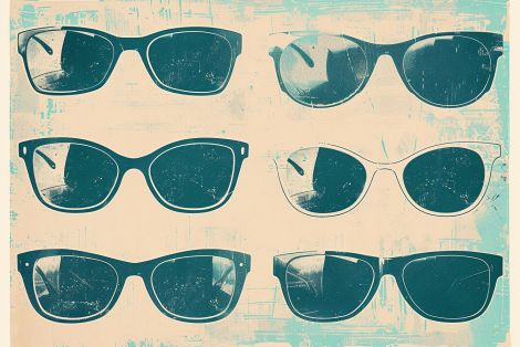 Retro Sunglasses Pop Art Grid