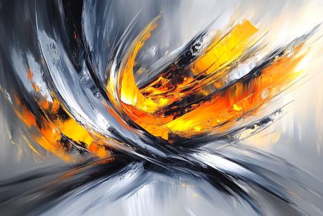 Amber Vortex in Silver Storm
