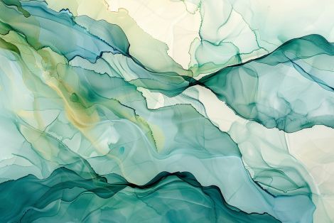 Flowing Teal Currents in Motion