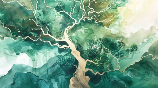 Emerald River Delta From Above