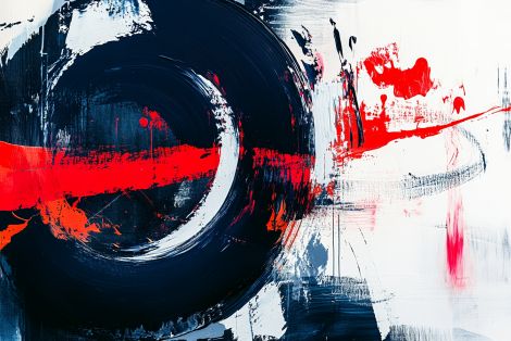 Crimson Vortex in Bold Motion