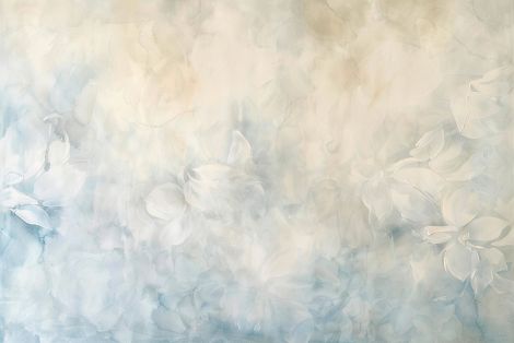 Ethereal Blossoms in Soft Blue Mist