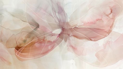 Ethereal Butterfly in Blush Watercolor