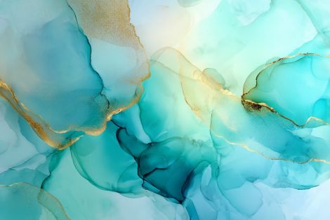 Turquoise Dreams with Golden Veins