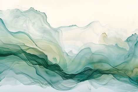 Emerald Waves of Flowing Tranquility